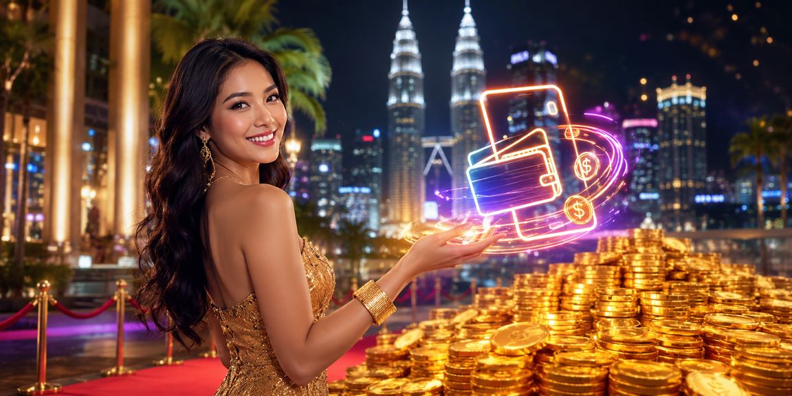 Pemandangan kasino hiburan di Kuala Lumpur dengan lampu dan suasana malam